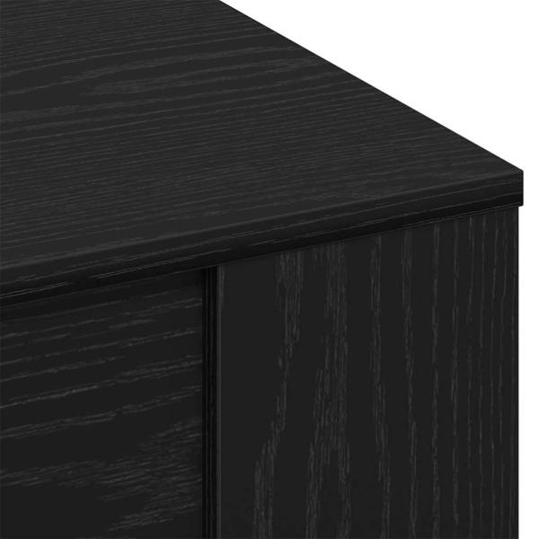 Schwarzer Eichen-Couchtisch 55,5x55x45 cm aus Holzwerkstoff