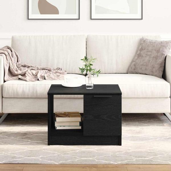 ARDEBO.de - Couchtisch Schwarzes Eichenholz 50x50x36 cm ausWerkstoff