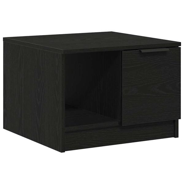 Couchtisch Schwarzes Eichenholz 50x50x36 cm ausWerkstoff
