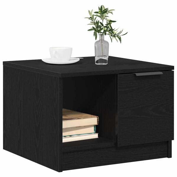Couchtisch Schwarzes Eichenholz 50x50x36 cm ausWerkstoff