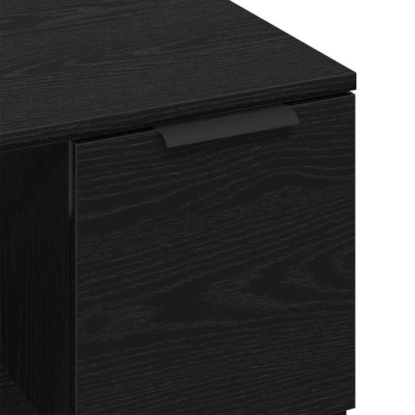 Couchtisch Schwarzes Eichenholz 50x50x36 cm ausWerkstoff