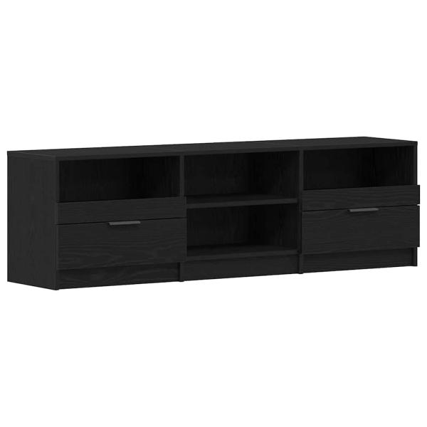 TV-Schrank Schwarz Eiche 150x33,5x45 cm Werkstoff