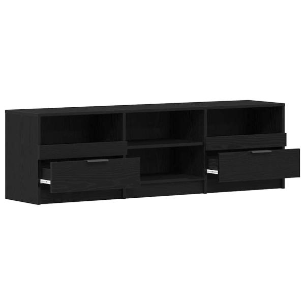 TV-Schrank Schwarz Eiche 150x33,5x45 cm Werkstoff