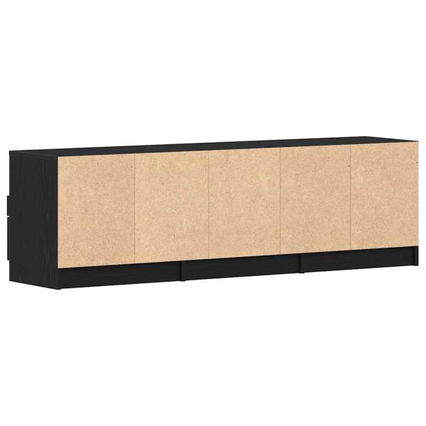 TV-Schrank Schwarz Eiche 150x33,5x45 cm Werkstoff