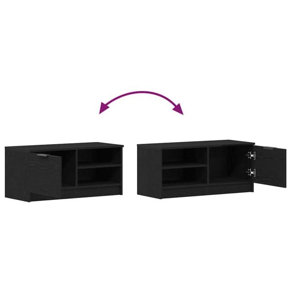TV-Schrank 2 Stück Schwarz Eiche 80x35x36,5 cm Holzwerkstoff