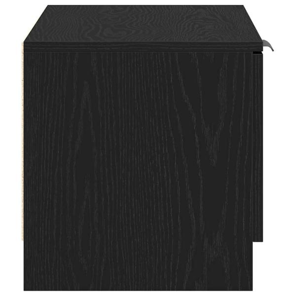 TV-Schrank 2 Stück Schwarz Eiche 80x35x36,5 cm Holzwerkstoff