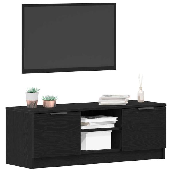 TV-Schränk 102 x 32 x 35,5 cm Schwarz Eichen-Optik