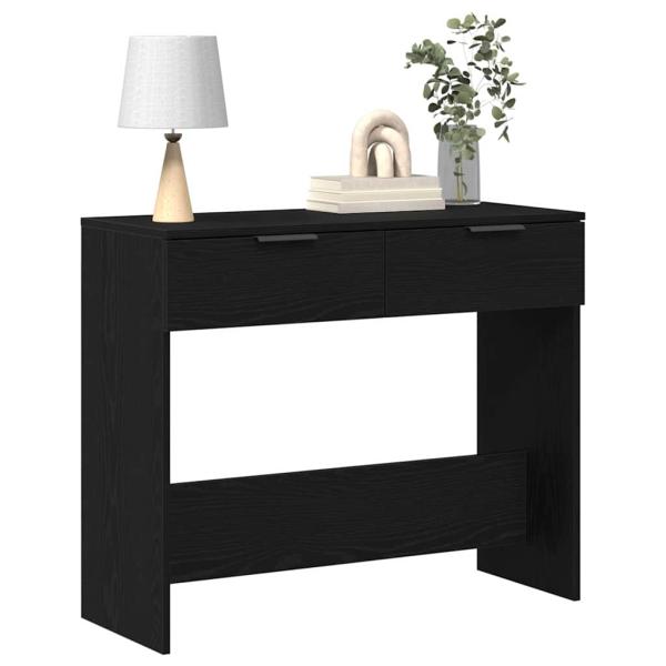 Konsolentisch Schwarz Eiche 90x36x75 cm aus Holzwerkstoff