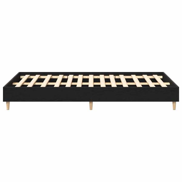 Bettgestell 120x190 cm Schwarz Eichenholz, beschichtete Spanplatte