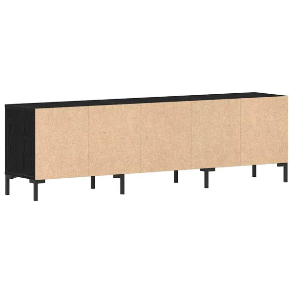 ARDEBO.de - TV-Schränkchen Schwarz Eiche 150x30x44,5 cm Ingenieurholz