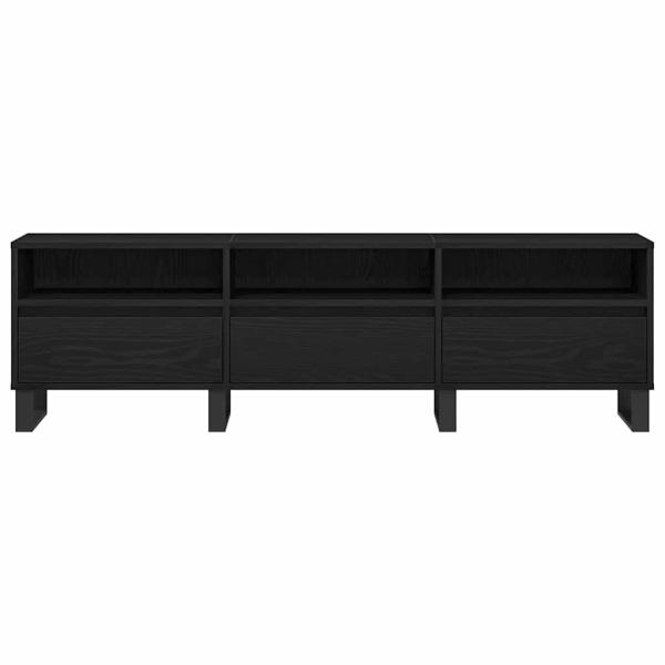 TV-Schrank Schwarz Eiche 150x30x44,5 cm Werkstoff