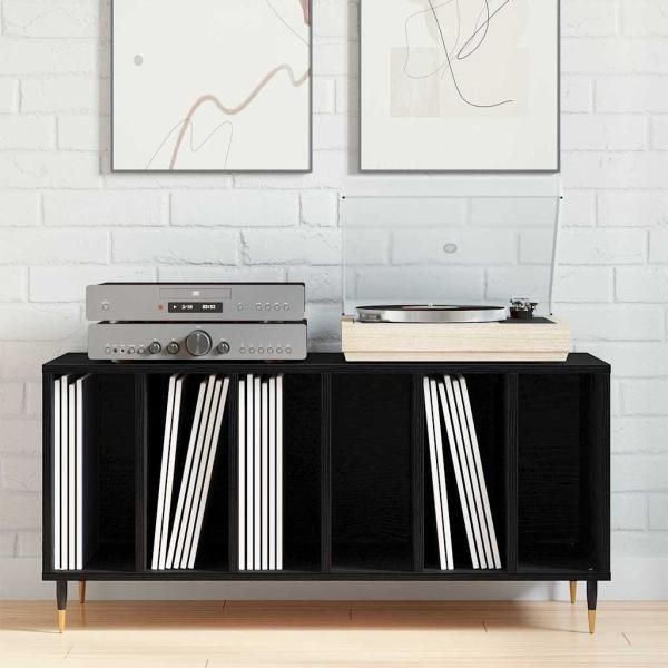 Record Cabinet Schwarze Eiche 100x38x48 cm Werkstoff