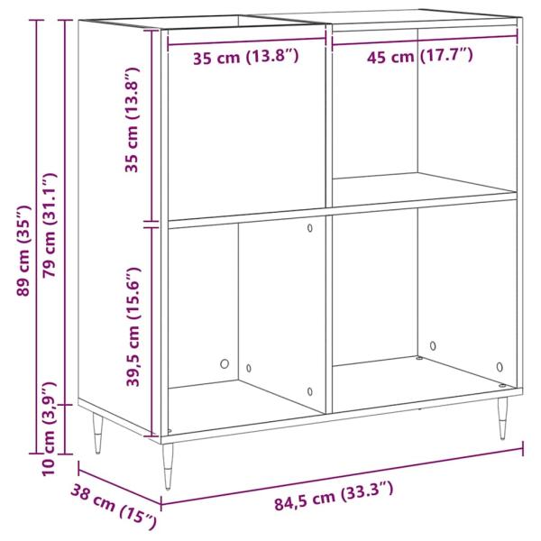 Record Cabinet Artisan Oak 84,5x38x89 cm Ingenieurholz