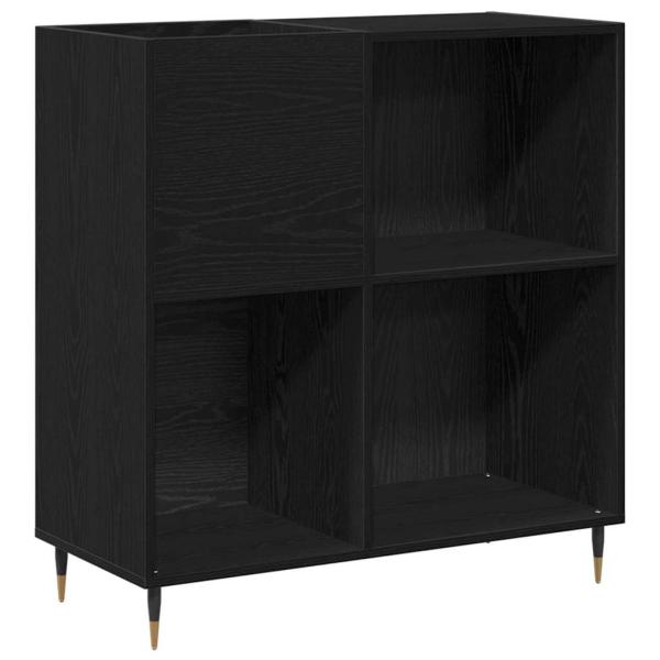 Regalschrank Schwarzer Eichenholz 84,5x38x89 cm Ingenieurholz
