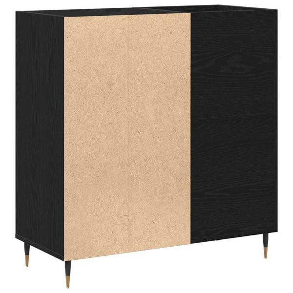 Regalschrank Schwarzer Eichenholz 84,5x38x89 cm Ingenieurholz