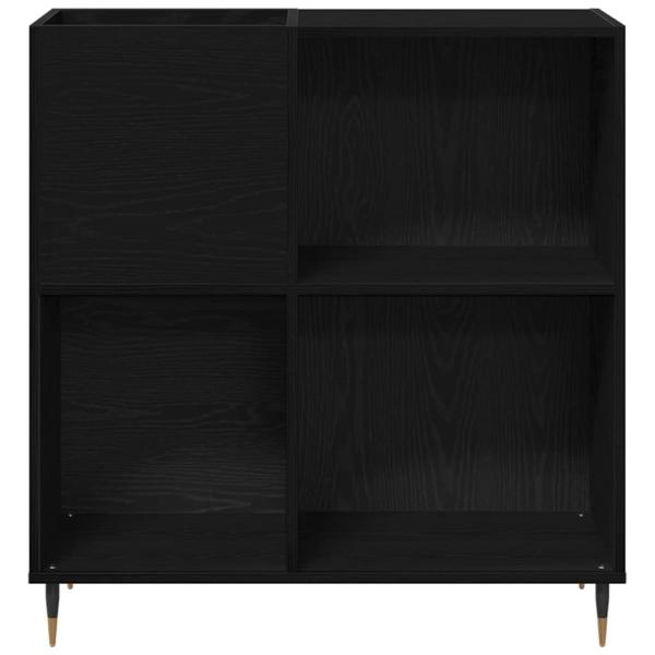 Regalschrank Schwarzer Eichenholz 84,5x38x89 cm Ingenieurholz