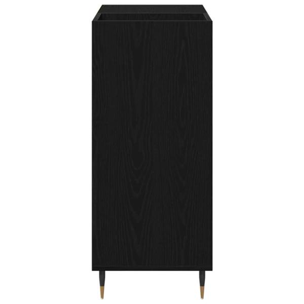 Regalschrank Schwarzer Eichenholz 84,5x38x89 cm Ingenieurholz