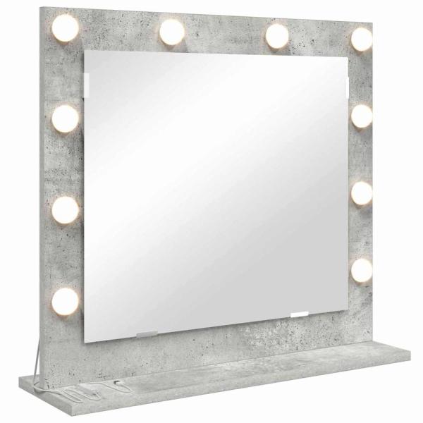 Make-up Spiegel Beton grau Holzwerkstoff 60 x 55 x 18 cm