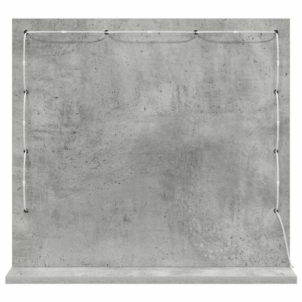 Make-up Spiegel Beton grau Holzwerkstoff 60 x 55 x 18 cm