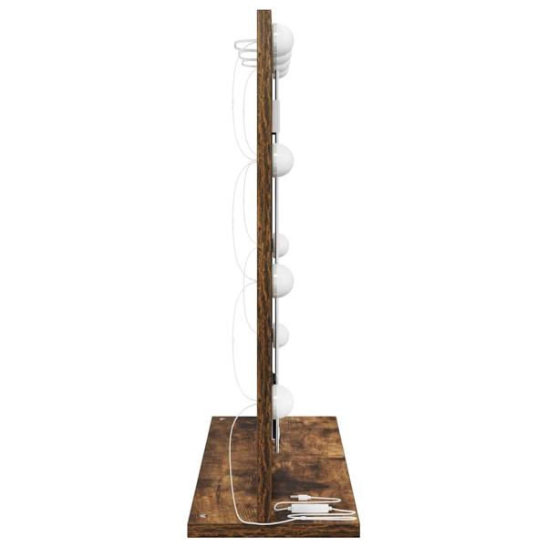 Kosmetikspiegel Geräucherte Eiche Holzwerkstoff 60 x 55 x 18 cm