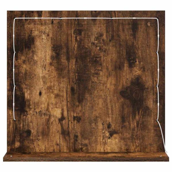 Kosmetikspiegel Geräucherte Eiche Holzwerkstoff 60 x 55 x 18 cm
