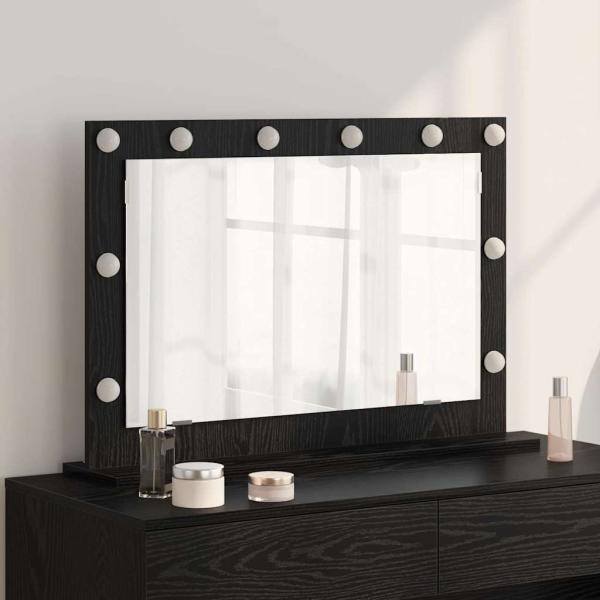 ARDEBO.de - Friseurspeigel Schwarze Eiche Holz 80 x 55 x 18 cm Friseurspeigel