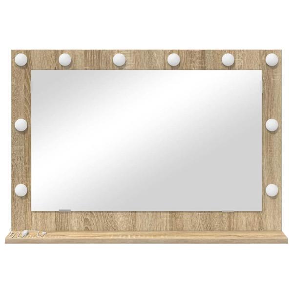 Waschspiegel Sonoma Eiche Holzwerkstoff, Glas 80 x 55 x 18 cm