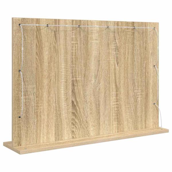 Waschspiegel Sonoma Eiche Holzwerkstoff, Glas 80 x 55 x 18 cm