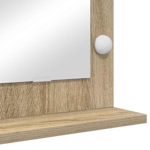 Waschspiegel Sonoma Eiche Holzwerkstoff, Glas 80 x 55 x 18 cm