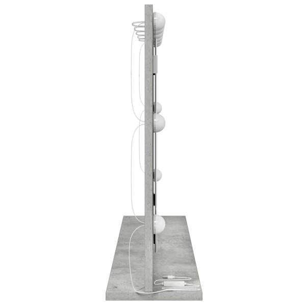 Make-Up Spiegel Beton grau Glas 80 x 55 x 18 cm Rechteckig
