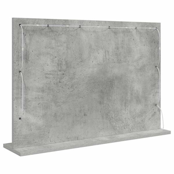 Make-Up Spiegel Beton grau Glas 80 x 55 x 18 cm Rechteckig
