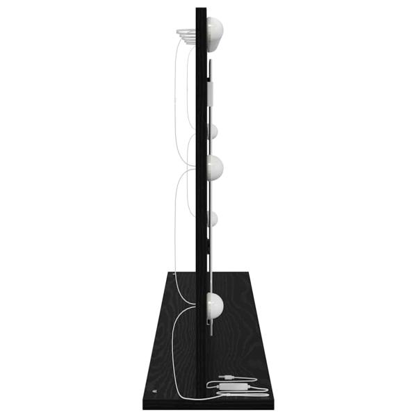 Kosmetikspiegel Schwarze Eiche Holz, Glas 100 x 55 x 18 cm