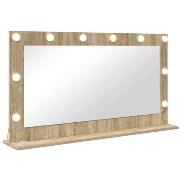 Kosmetikspiegel Sonoma Eiche MDF, Glas 100 x 55 x 18 cm