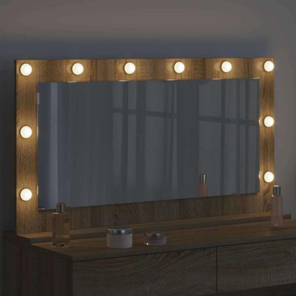 Kosmetikspiegel Sonoma Eiche MDF, Glas 100 x 55 x 18 cm