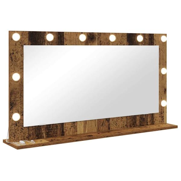 Kosmetikspiegel Altes Holz Holz und Glas 100 x 55 x 18 cm Spiegel