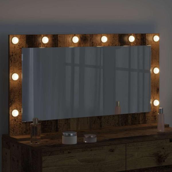 Kosmetikspiegel Altes Holz Holz und Glas 100 x 55 x 18 cm Spiegel