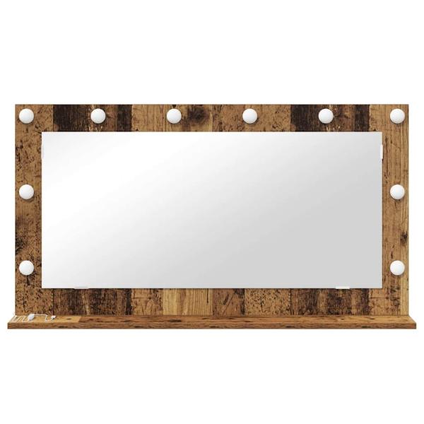 Kosmetikspiegel Altes Holz Holz und Glas 100 x 55 x 18 cm Spiegel