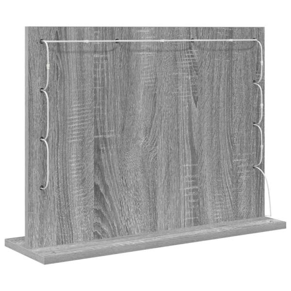 Kosmetikspiegel Graues Sonoma MDF, Glas 60 x 45 x 18 cm