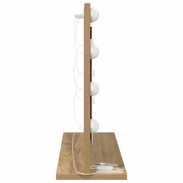Kosmetikspiegel Handwerkliche Eiche Holzwerkstoff 60 x 45 x 18 cm