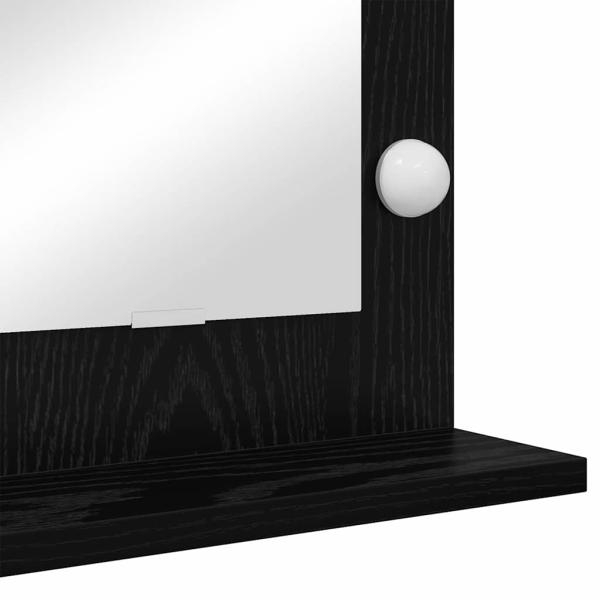 Kosmetikspiegel Schwarze Eiche Schwarz Eichenholz, Glas Mittel