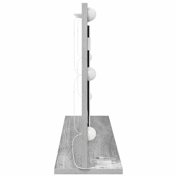 Kosmetikspiegel Grau Sonoma Holzwerkstoff, Glas 80 x 45 x 18 cm