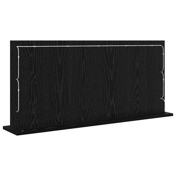 Kosmetikspiegel Schwarze Eiche Holz, Glas Mittel Kosmetikspiegel