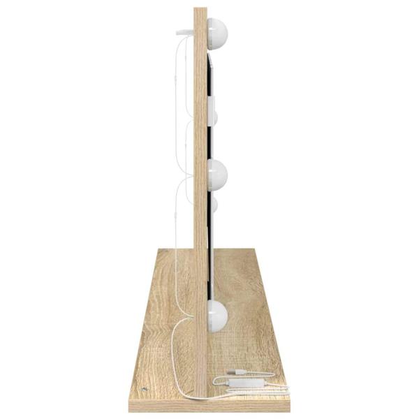 Kosmetikspiegel Sonoma Eiche Spanplatte, Glas 100 x 45 x 18 cm