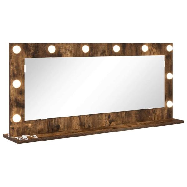 Kosmetikspiegel Geräucherte Eiche Holz, Glas 100 x 45 x 18 cm
