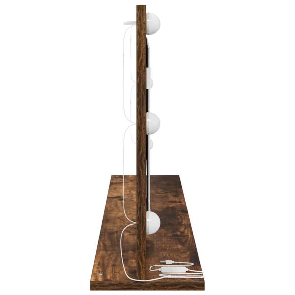 Kosmetikspiegel Geräucherte Eiche Holz, Glas 100 x 45 x 18 cm