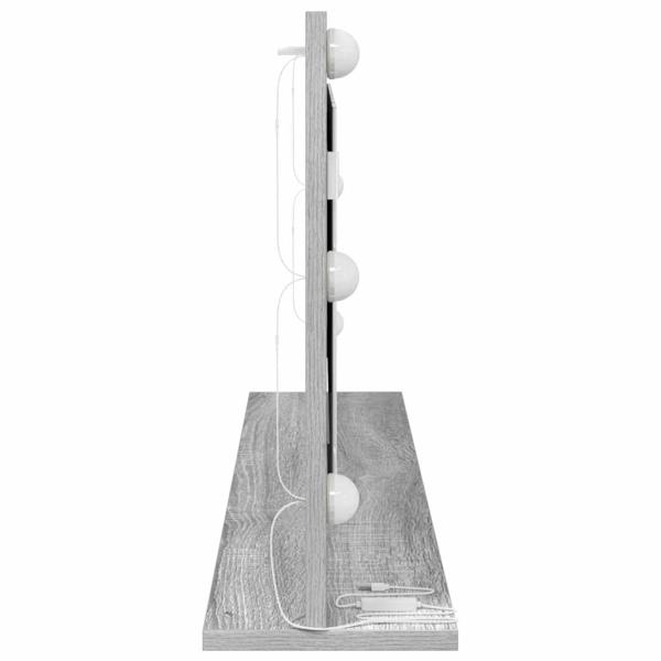 Kosmetikspiegel Grauer Sonoma Holzwerkstoff, Sicherheitsglas