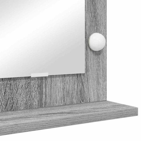 Kosmetikspiegel Grauer Sonoma Holzwerkstoff, Sicherheitsglas