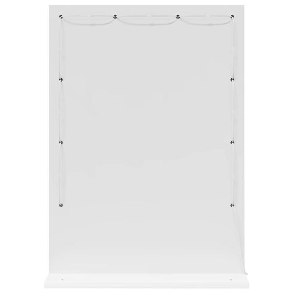 Kosmetikspiegel Weiß Holz, Spiegel, Glas 70 x 50 x 18 cm Spiegel