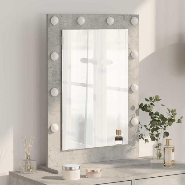 ARDEBO.de - Kosmetikspiegel Beton grau 70 x 50 x 18 cm Spiegel