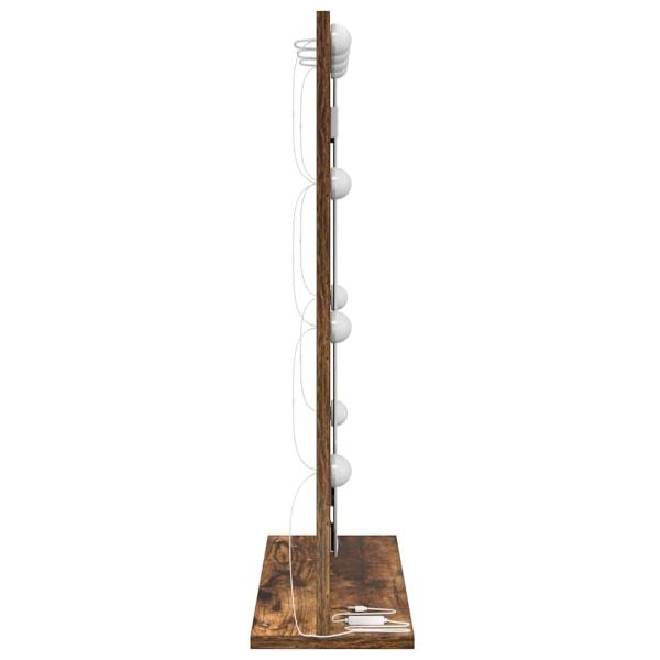 Waschspiegel Geräucherte Eiche Holz, Glas 70 x 50 x 18 cm Spiegel